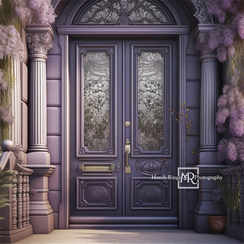 Kate Purple Victorian Door with Wisteria Backdrop Designed by Mandy Ringe Photography