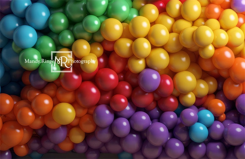 Kate Rainbow Balloon Wall Backdrop Designed by Mandy Ringe Photography