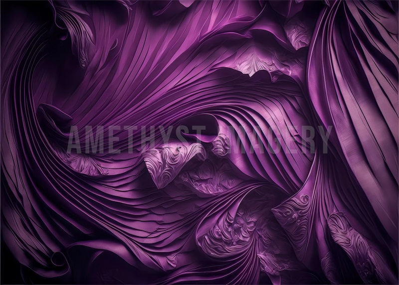 Kate Rich Purple Wrinkled Wall Backdrop Designed by Angela Miller