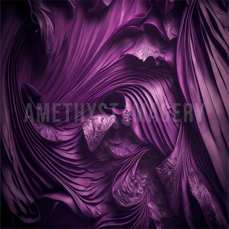 Kate Rich Purple Wrinkled Wall Backdrop Designed by Angela Miller