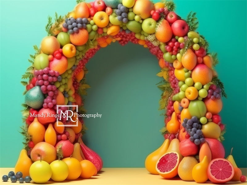 Kate Summer Tutti Fruitti Fruit Arch Backdrop Designed by Mandy Ringe Photography