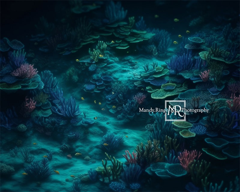 Kate Summer Underwater Mermaid Cave Floor Backdrop Designed by Mandy Ringe Photography
