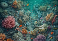 Zomerse onderwater oceaandecor-achtergrond ontworpen door Mandy Ringe Fotografie.