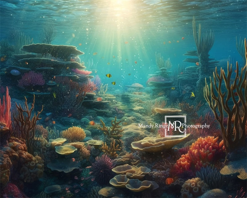 Kate Summer Underwater Ocean Scene Backdrop Designed by Mandy Ringe Photography