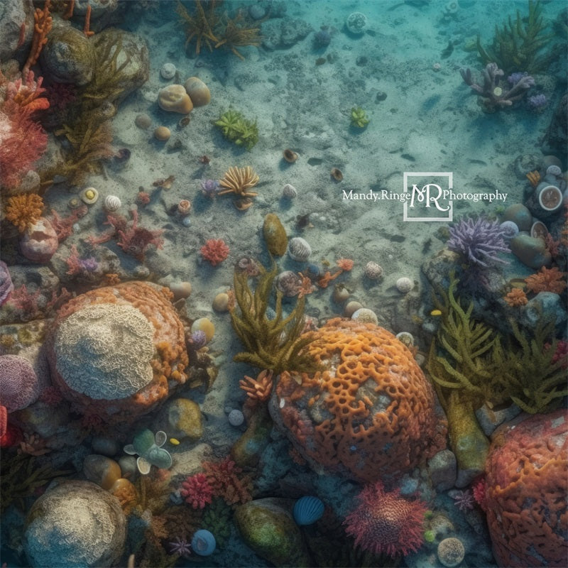 Kate Summer Underwater Ocean Scene Floor Backdrop Designed by Mandy Ringe Photography