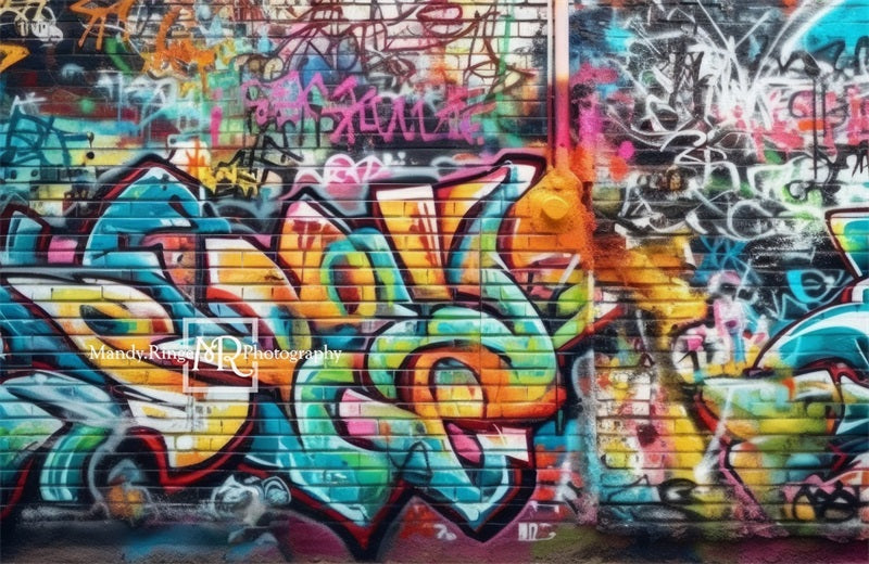 RTS Kate Urban Graffiti Wall Backdrop Designed by Mandy Ringe Photography