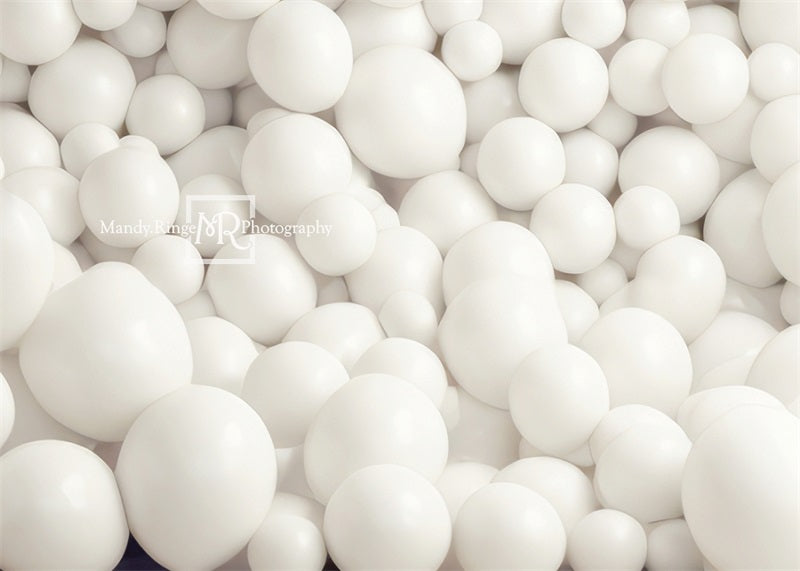 Kate White Balloon Wall Backdrop Designed by Mandy Ringe Photography