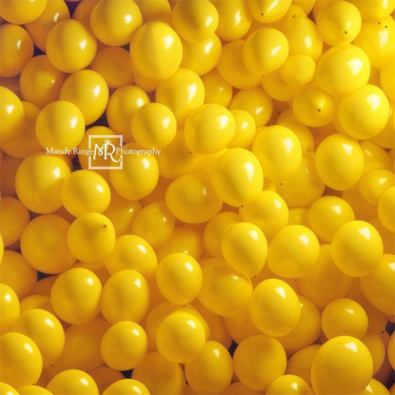 Kate Yellow Balloon Wall Backdrop Designed by Mandy Ringe Photography