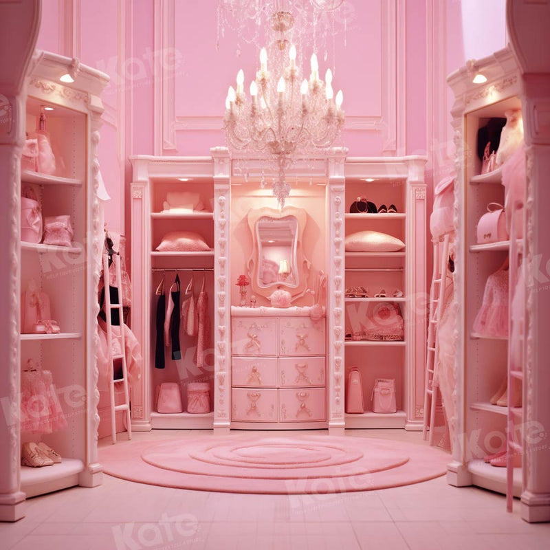 Pink Glamorous Luxury Dressing Room Backdrop
