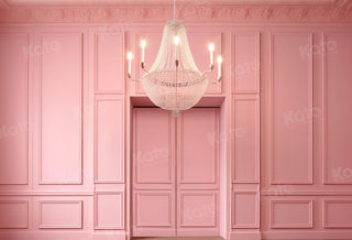 Roze modepop Fantasie Retro Wand Foto Achtergrond Ontworpen door Chain Fotografie
