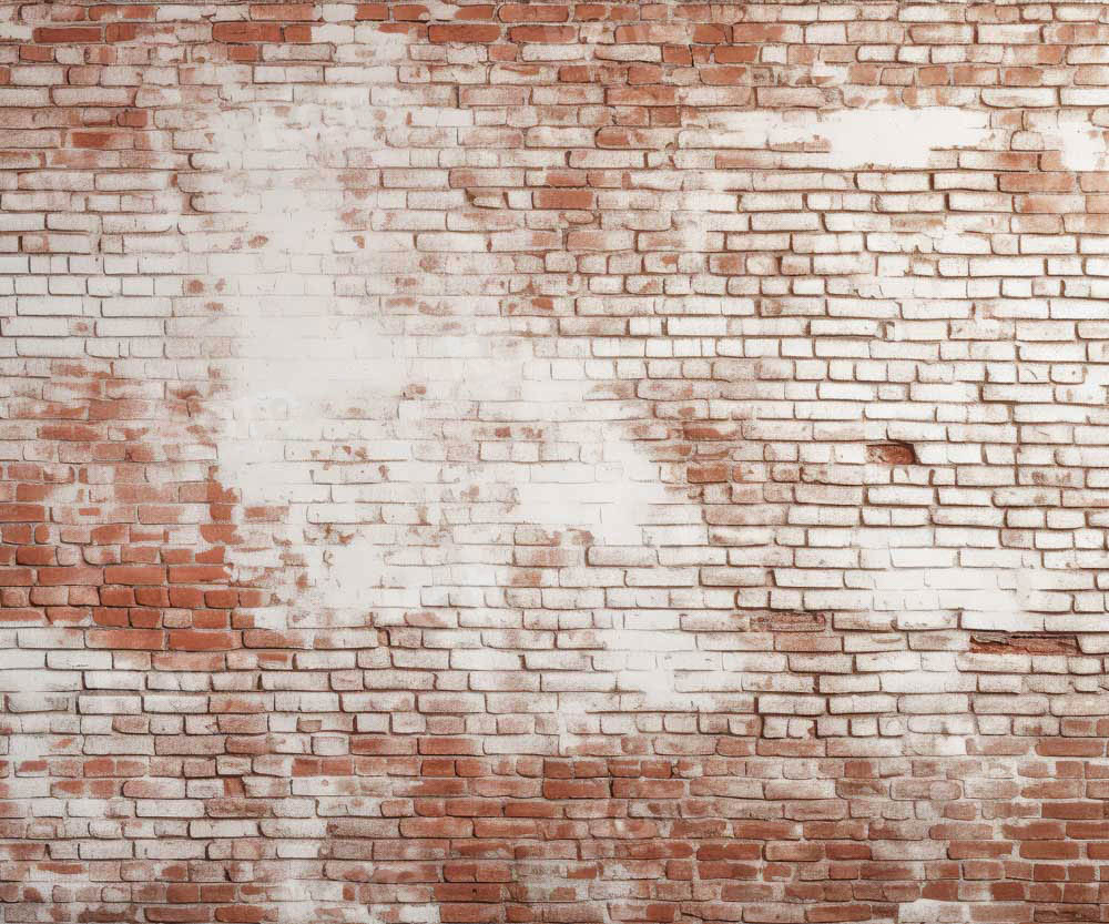 Kate Red Shabby Brick Wall Backdrop Designed by Kate Image