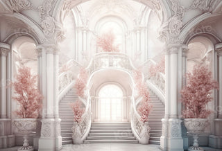 Kate Romantic Castle Wedding Architecture Printed Backdrop for Photography
