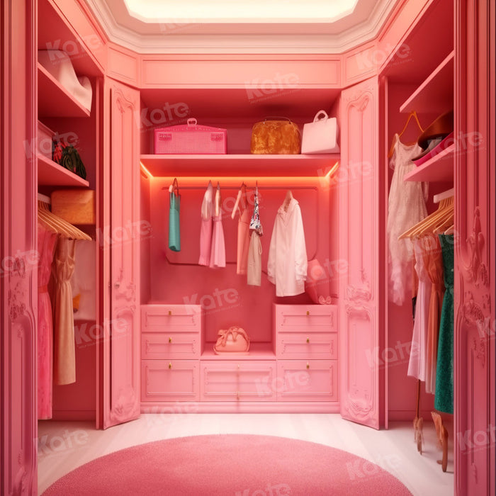 Luxurious Pink Vintage Wardrobe Backdrop