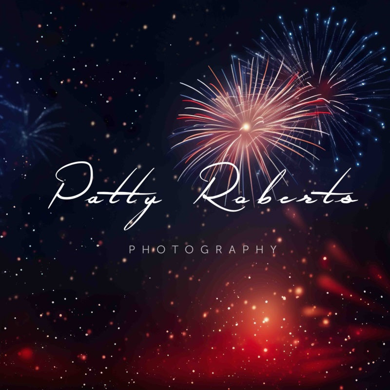 Kate 4th July Fireworks Independence Day Backdrop Designed by Patty Robert