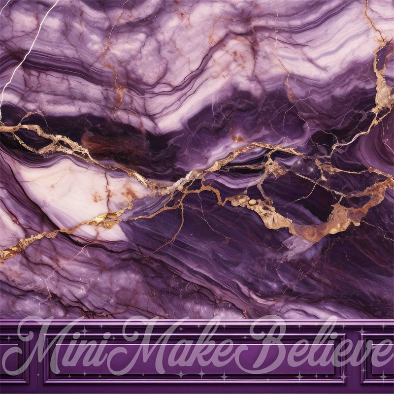Kate Marble Wall Purple Backdrop Designed by Mini MakeBelieve