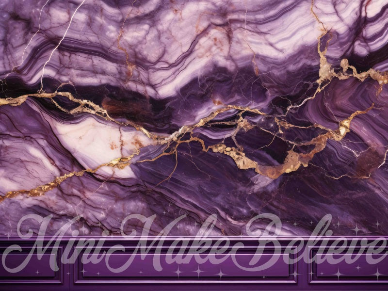 Kate Marble Wall Purple Backdrop Designed by Mini MakeBelieve