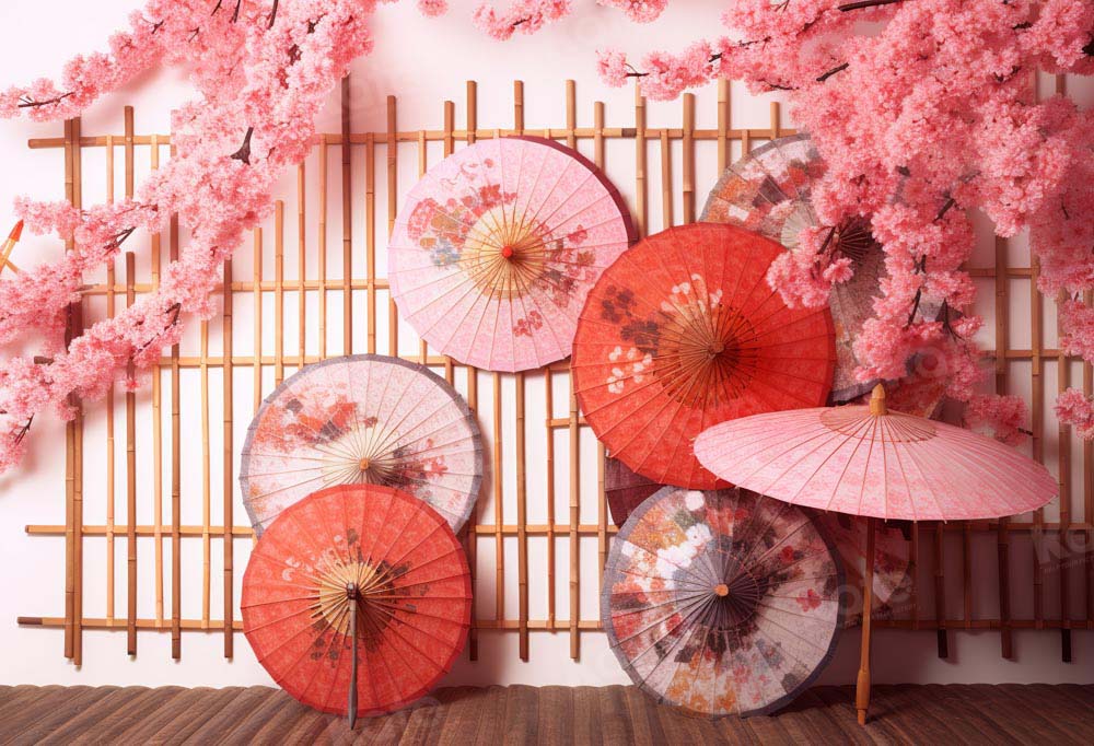 Kate Japanese Style Pink Umbrella Backdrop Designed by Chain Photography