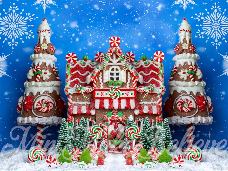 Kate Gingerbread House Christmas Backdrop Designed by Mini MakeBelieve