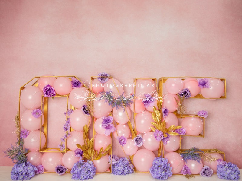 Kate ONE Sparkle Cake Smash Birthday Backdrop for Photography Designed by Jenna Onyia