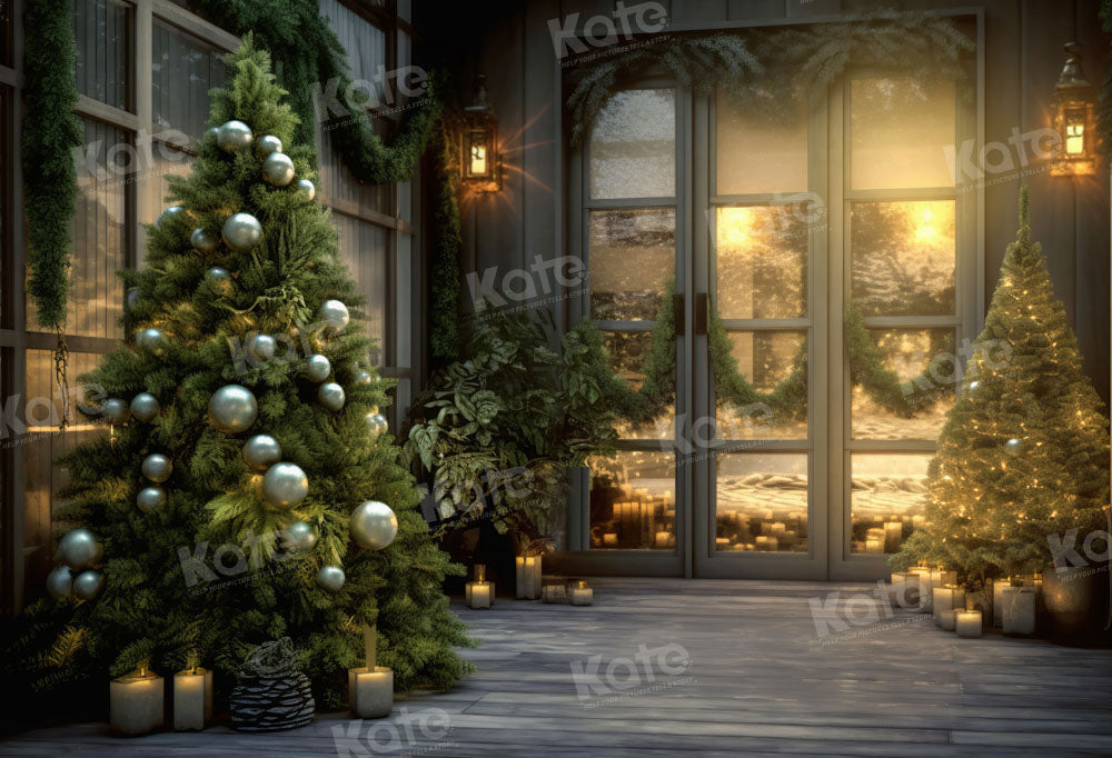 Kate Christmas Tree in Room Window Candle Backdrop Designed by Chain Photography