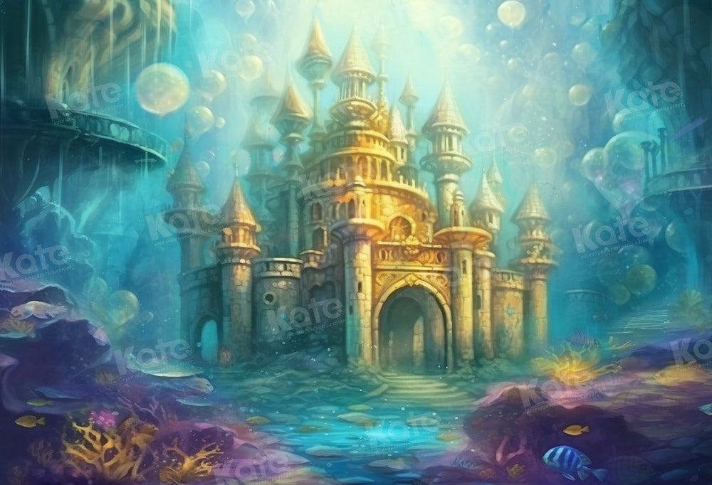 Kate Summer Underwater Castle Backdrop Designed by Chain Photography