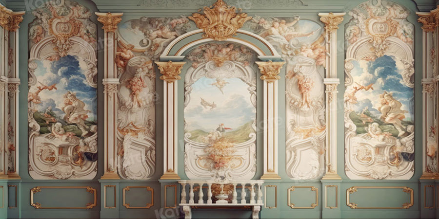 Elegant Baroque Angelic Wall Mural