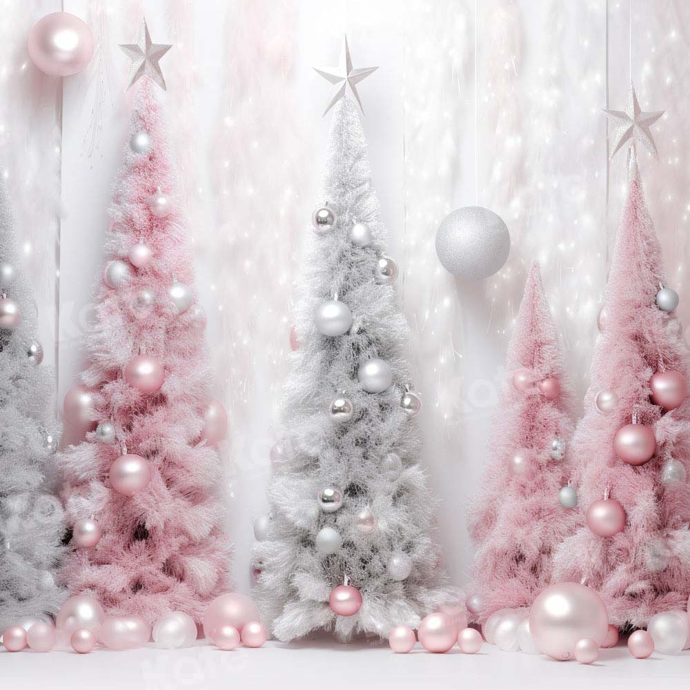 Kate Pink Christmas Tree Backdrop Designed by Chain Photography