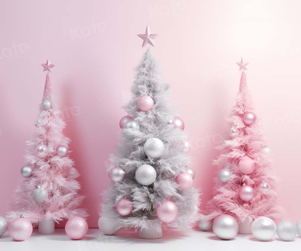 Kate Pink Christmas Tree Backdrop Designed by Chain Photography
