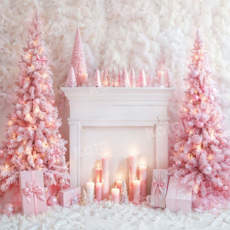 Soft Pink Winter Holiday Backdrop