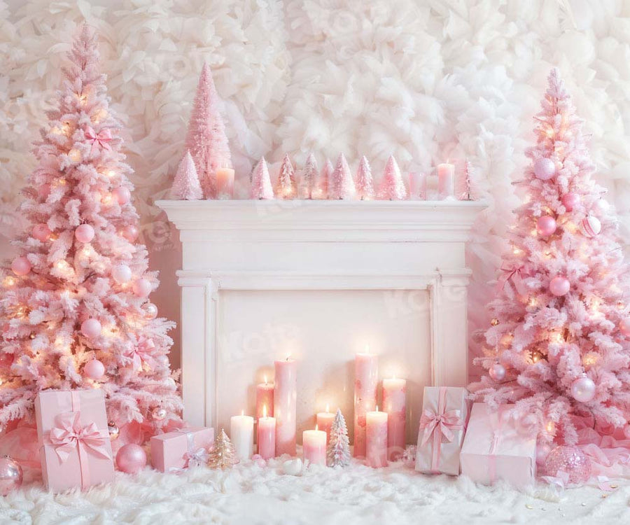 Soft Pink Winter Holiday Backdrop