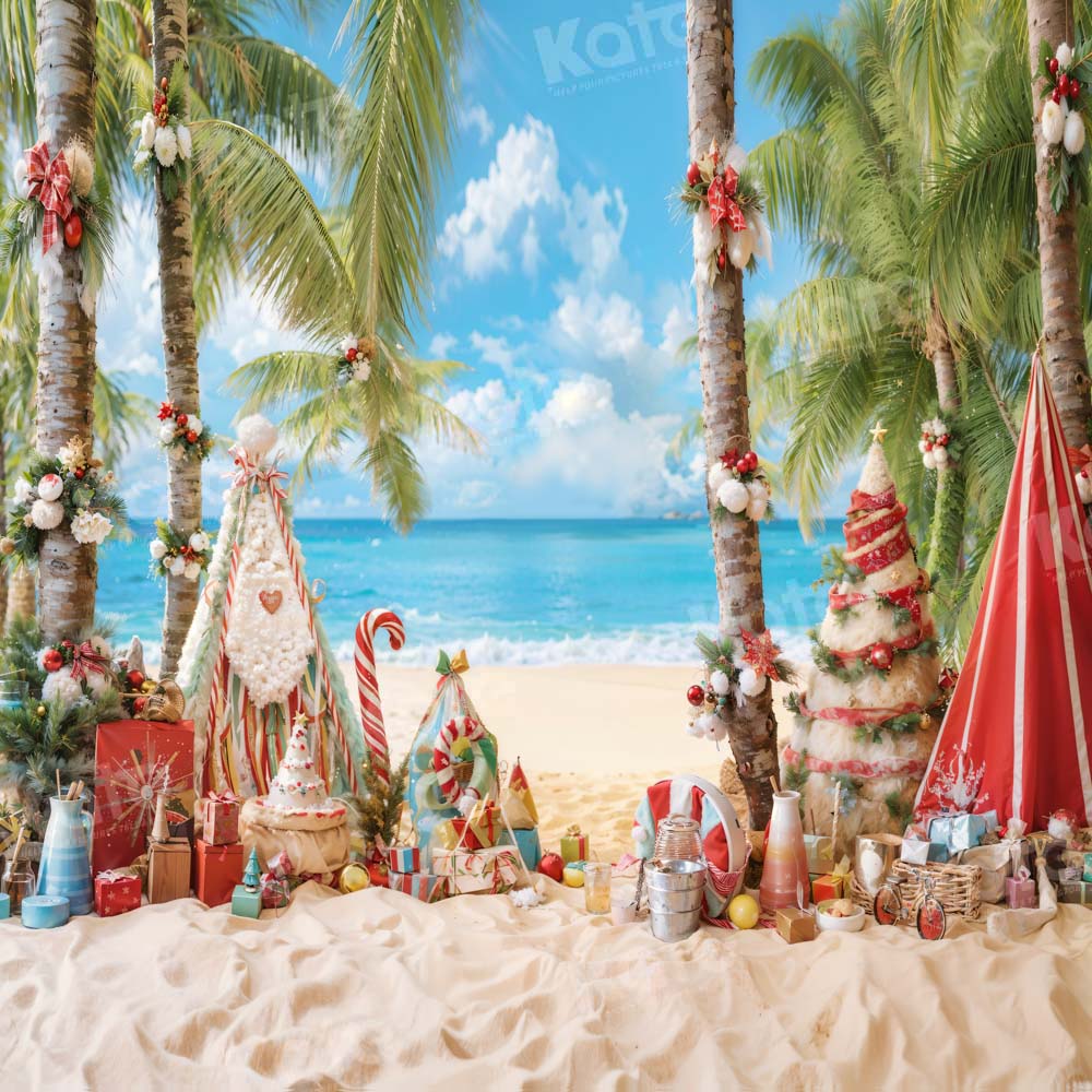Kate Christmas Beach Backdrop Designed by Emetselch