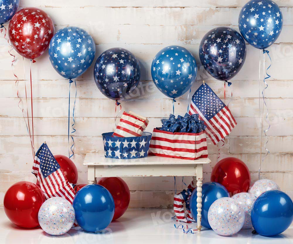 Kate Independence Day Balloon Cake Smash Backdrop Designed by Emetselch