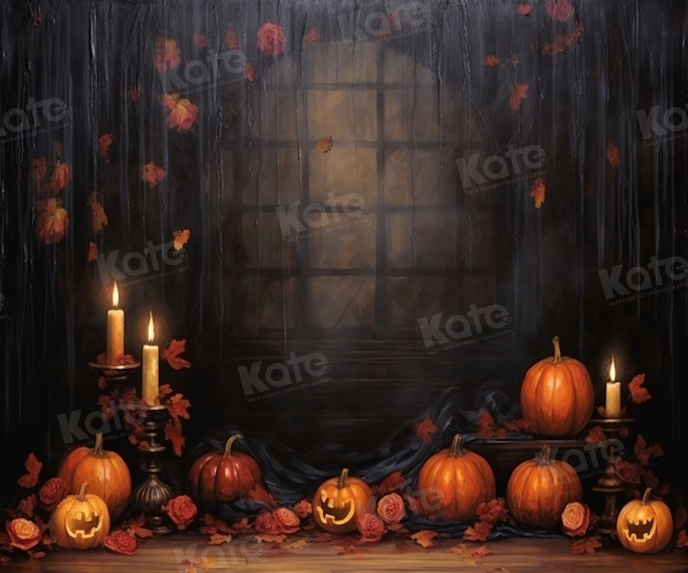 Kate Halloween Pumpkin Room Backdrop Designed by Chain Photography