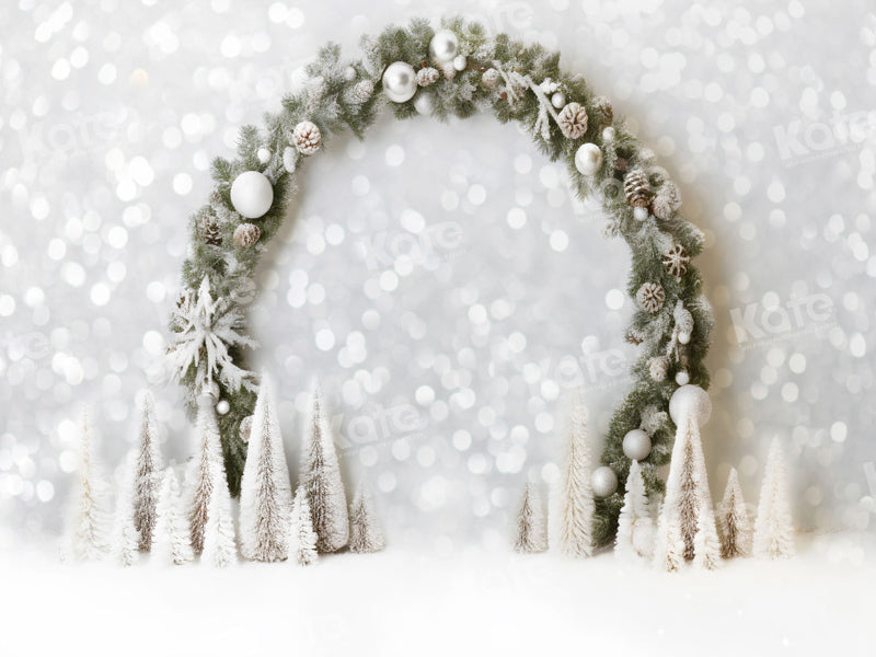 Kate White Christmas Green Arch Bokeh Neon Backdrop for Photography