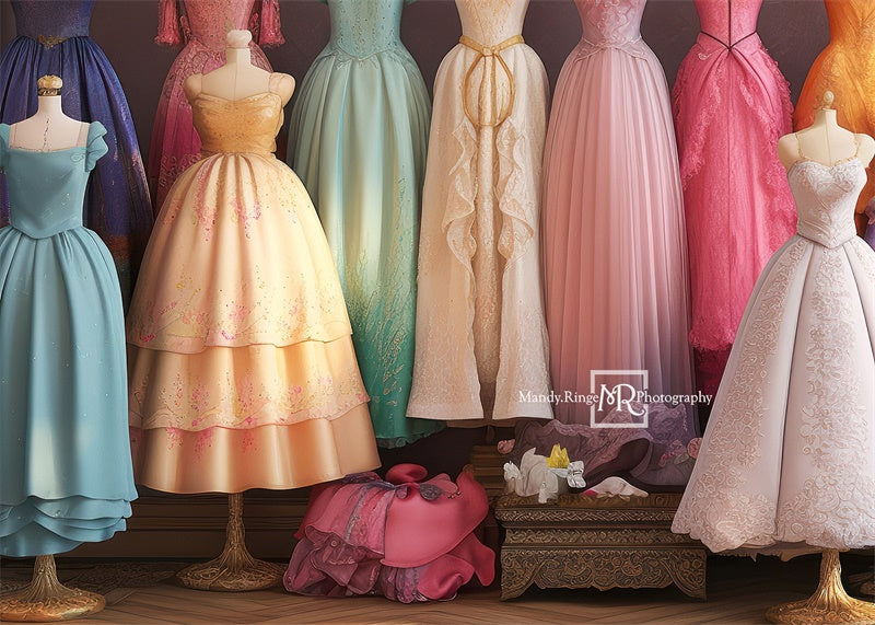 Kate Fairytale Princess Dress Up Closet Backdrop Designed by Mandy Ringe Photography