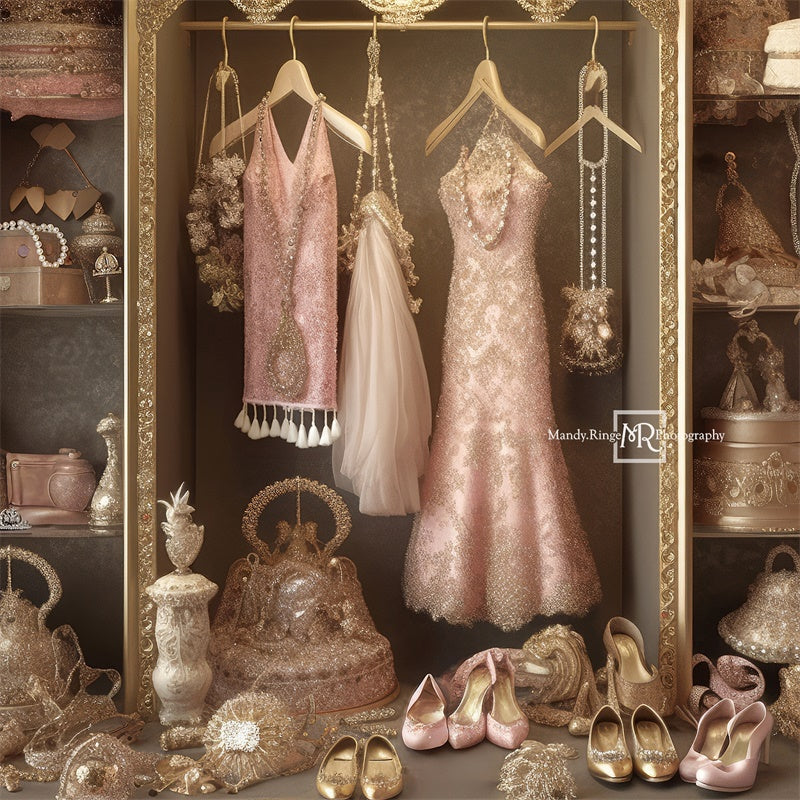 Kate Fancy Princess Dress Up Closet Backdrop Designed by Mandy Ringe Photography