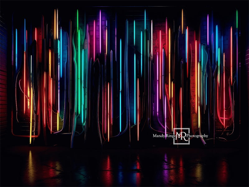 Kate Neon Light Bar Wall Backdrop Designed by Mandy Ringe Photography