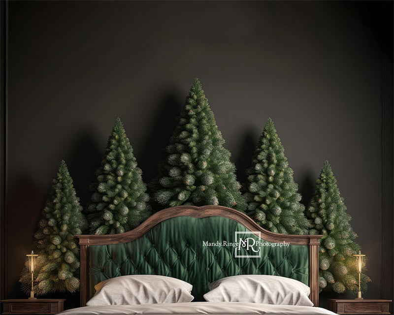Kate Winter Pine Headboard Backdrop Designed by Mandy Ringe Photography
