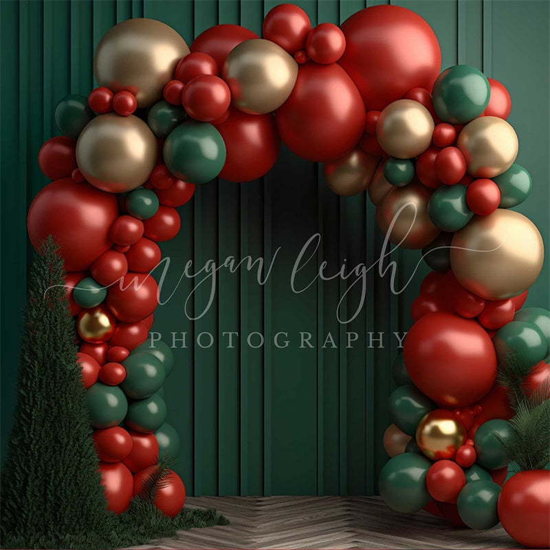 Kate Evergreen Balloon Garland Backdrop Designed by Megan Leigh Photography