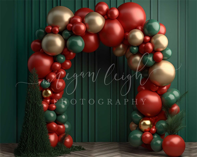 Kate Evergreen Balloon Garland Backdrop Designed by Megan Leigh Photography