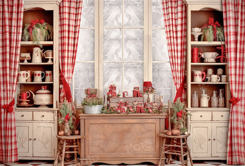 Kate Valentine's Day Red Cupboard Backdrop for Photography