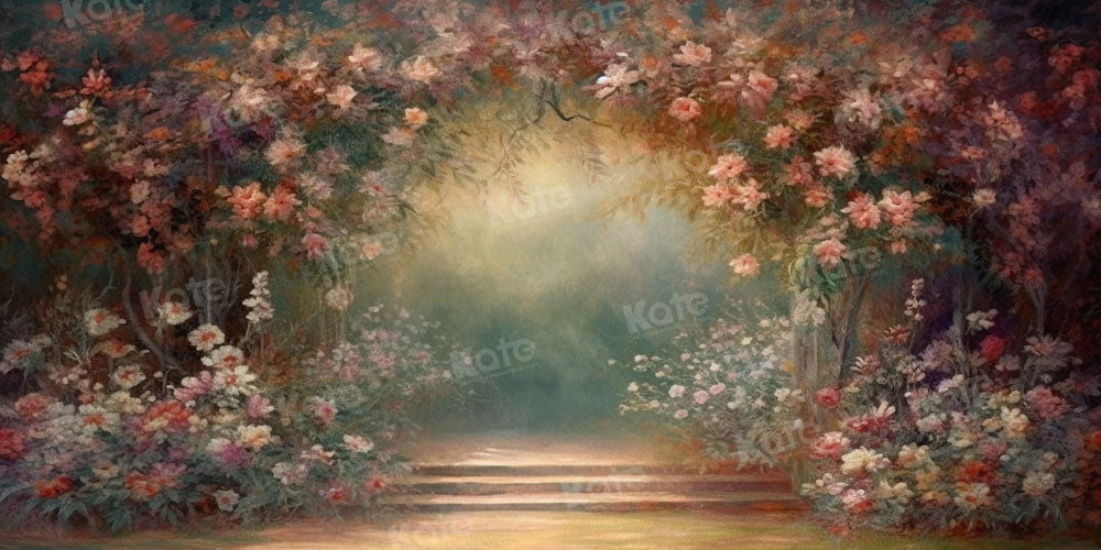 Kate Fine Art Fantasy Fairy World Floral Arch Backdrop Designed by GQ