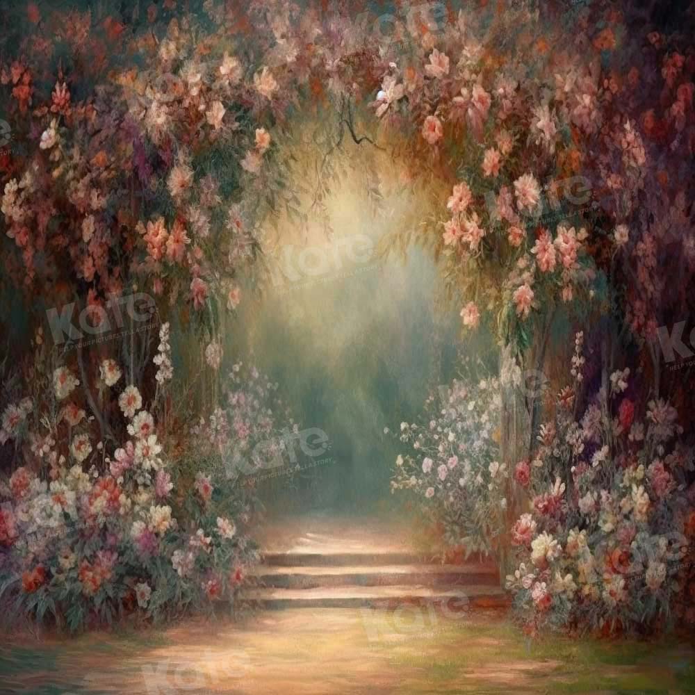 Kate Fine Art Fantasy Fairy World Floral Arch Backdrop Designed by GQ