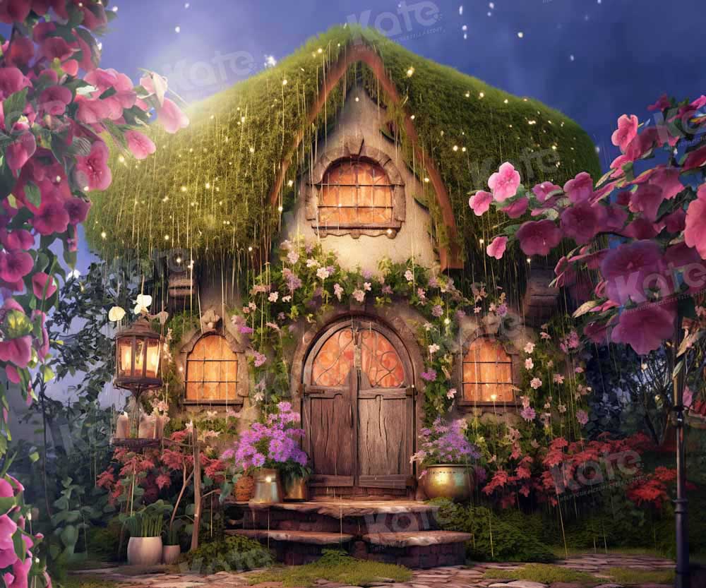 Kate Summer Fairy Tale House Floral Backdrop Designed by GQ