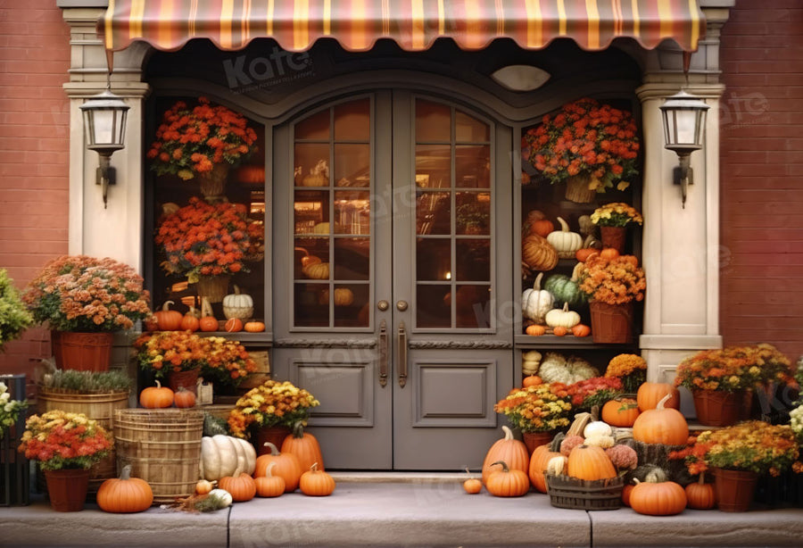 Autumn Harvest Seasonal Pumpkin Backdrop
