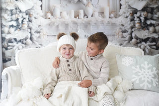 Kate Christmas Elegant Room White Fireplace Printed Backdrop for Photography