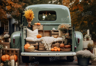 Kate Fall Pumpkin Truck Printed Backdrop
