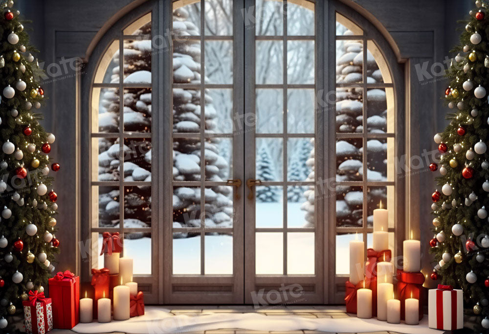 Kate Christmas Window Gifts Tree Backdrop Designed by Emetselch