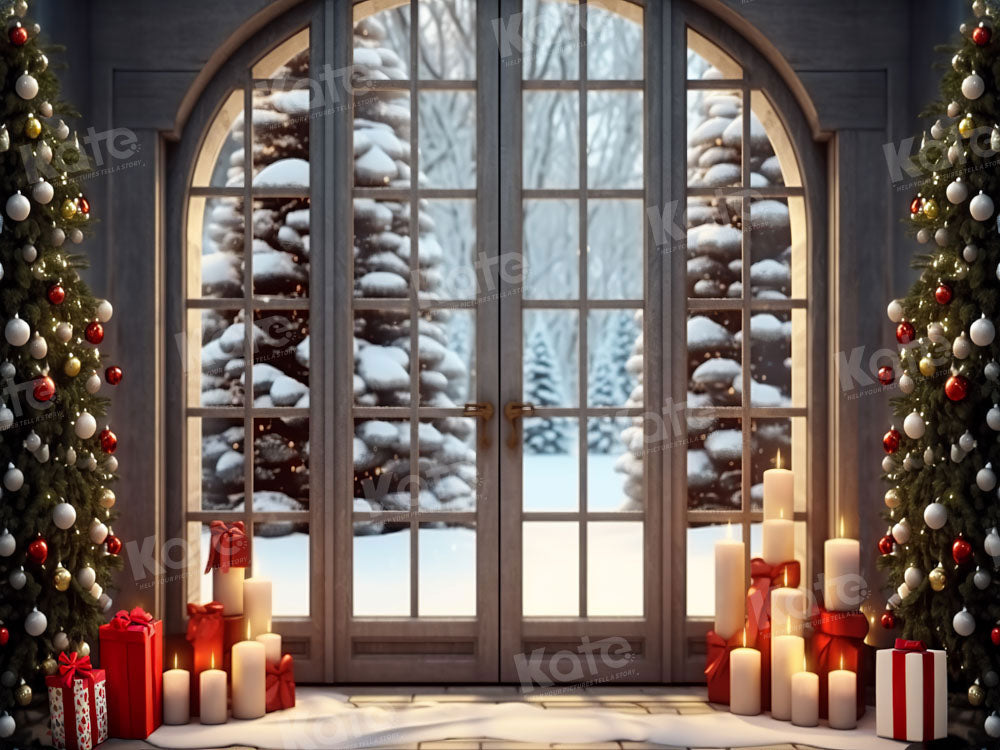 Kate Christmas Window Gifts Tree Backdrop Designed by Emetselch