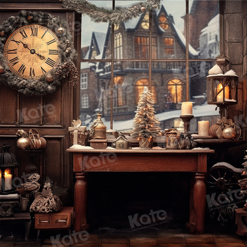 RTS Kate Christmas Room Winter Window Backdrop for Photography